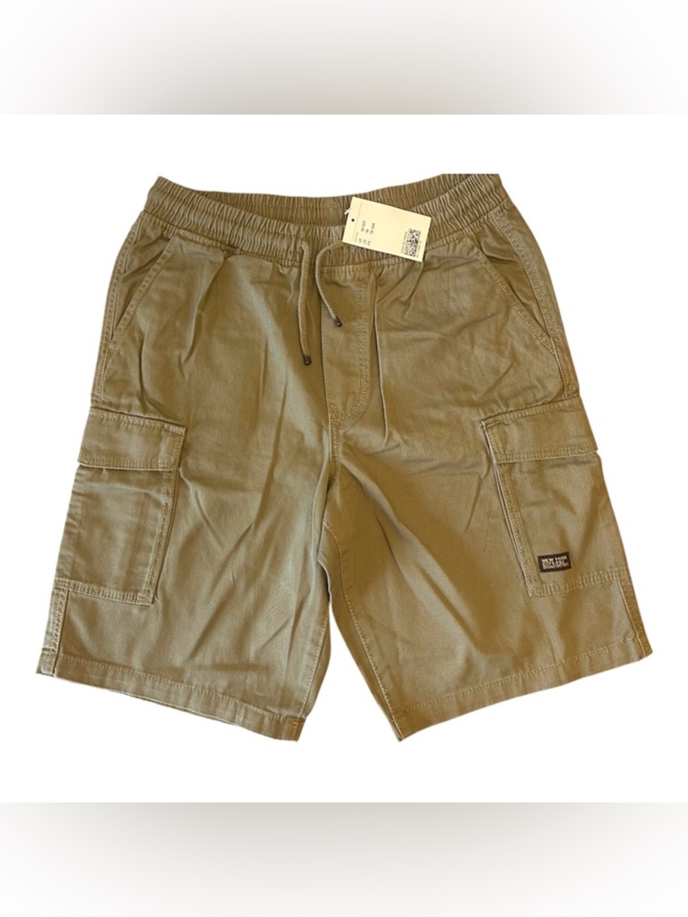 Boys H&M Cargo Shorts in Olive - Casual Drawstring Short